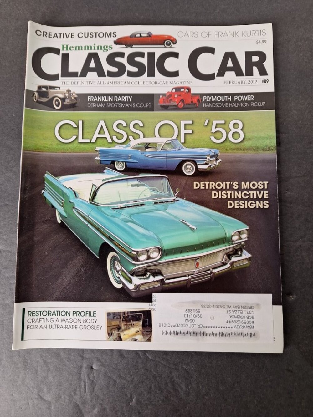 HEMMINGS CLASSIC CAR MAGAZINES - ALL TWELVE 2012 ISSUES - ALL IN GOOD SHAPE - Picture 12 of 14